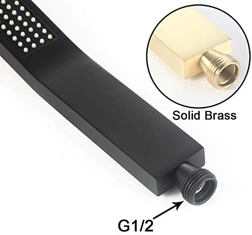 Asyas Solid Brass Handheld Shower Head Hand Shower Head Sprayer Matte Black - Image 4