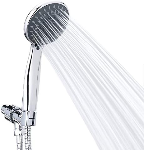 Briout Handheld Shower Head High Pressure 5-Settings with Hose, Chrome by Briout
