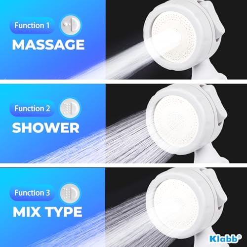 KLABB Mini High Pressure Handheld Shower Head Kit with Replaceable Filters - Image 5