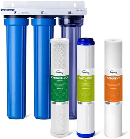 iSpring Heavy Metals Whole House Water Filter System w/Clear Housing by iSpring
