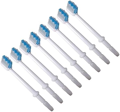 8Pcs Oral Irrigator Replacement Brush Heads, White ABS Water Flosser Tips by ORFOFE