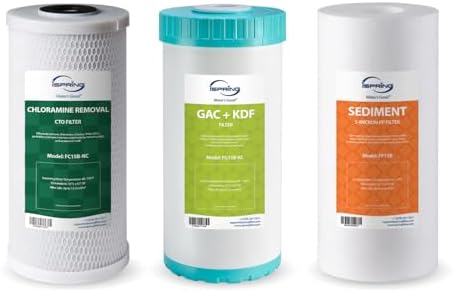 iSpring F3WGB31BKSNC 4.5" x 10" 3-Stage Whole House Water Filter by iSpring