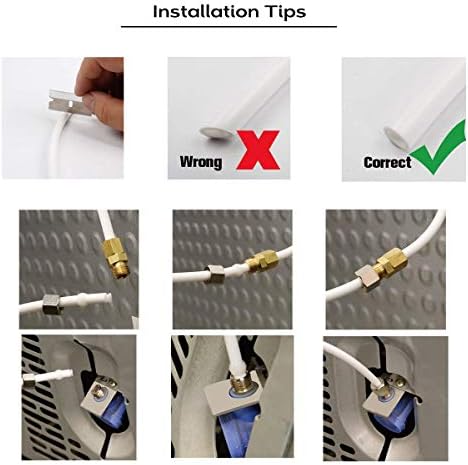 IMK01 Ice Maker Water Line Kit 3/8"&1/4" Fridge Water Line Connection DIY Kit for Connecting Reverse Osmosis Water Filtration System to Refrigerator/Ice Maker - Image 6