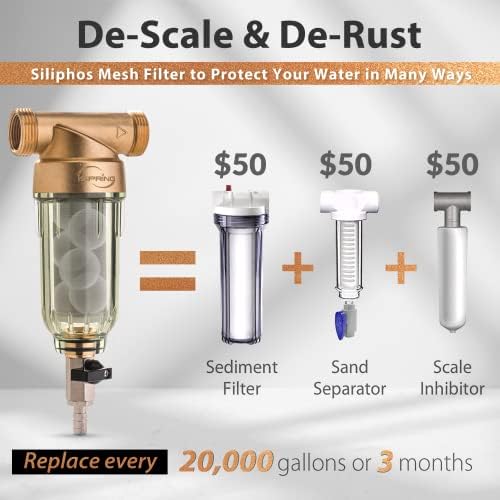 Express Water Whole House Water Filter System + iSpring Reusable Spin Down Sediment Water Filter - Image 6