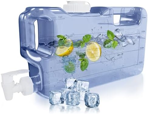 Refrigerator Water Dispenser 1.1 Gallon – Leak-Proof Slim Fridge Water Container with Spigot – BPA-Free Refillable Water Jug (Dark Blue) by Hydrafitt