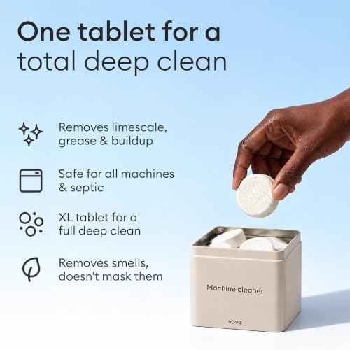 Vove Dishwasher Cleaner Tablets, 12 Count, Descaler for Hard Water - Image 4