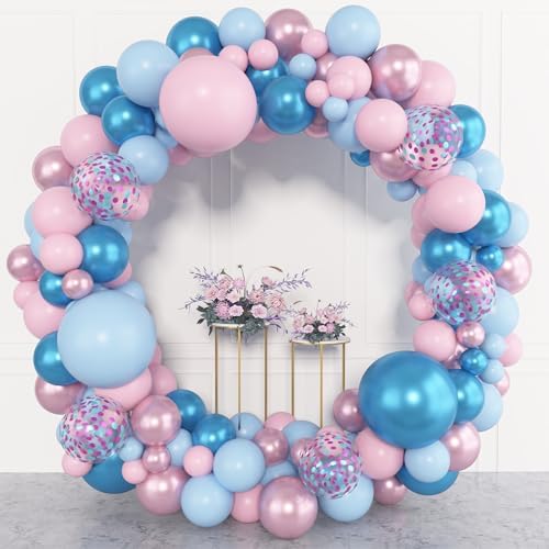 Amandir 153pcs Pink Blue Balloon Garland Arch Kit Different Sizes - Image 3
