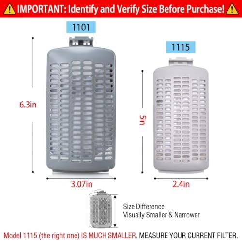KOME Lint Filter Replacement for 0.9 Cu Ft Portable Washer - Compatible with Black+Decker, Comfee, Magic Chef - Washing Machine Lint Trap Mesh Box (5) - Image 3