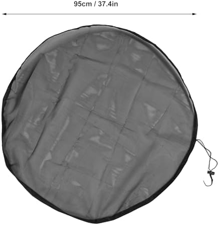 Mesh Cover with Drawstring Rain Screen for Leaf Filter, Water Buckets Tank Protector Outdoor Garden Mesh Screen, Household Use, Mesh Drawstring Sheet Filter (Diameter 95cm) - Image 2