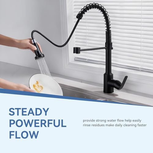 Kitchen Faucet Head Replacement with 2 Modes, Pull Down Spray Head for Kitchen Faucet, Kitchen Sink Sprayer Replacement Compatible with Moen, American Standard, Kohler Faucets - Image 6