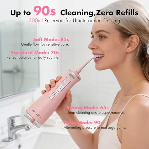 Cordless Water Flosser, C15 Portable Pink Oral Irrigator - Image 3