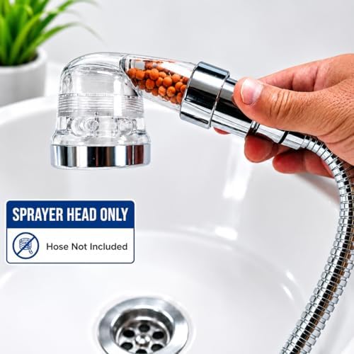 Socila Clear Sprayer Head 3 Function With Filter For Shampoo Bowl, High Pressure And Water Saving, Filter For Dry & Frizz Hair - Image 2