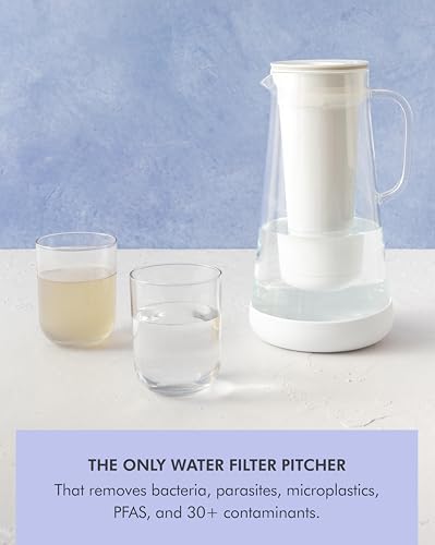 LifeStraw Home Glass Water Filter Pitcher, 7-Cup, White - Image 4