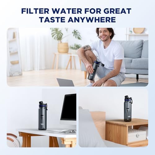 Membrane Solutions Replacement ACF Filter for C3 Filtered Water Bottle, BPA-Free for Camping, Hiking, Backpacking and Travel (ACFx4) - Image 7