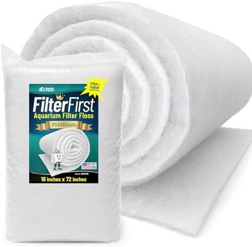 Aquatic Experts Aquarium Filter Floss for Fish Tank Filters - FilterFirst Aquarium Filter Pad - Media Roll for Crystal Clear Water, 3/4" - 1" Thick (18 Inch Wide, 72 Inch Long) by AquaticExperts