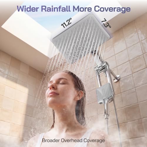 HOPOPRO High Pressure Filtered Shower Head with Handheld Combo, Chrome - Image 3