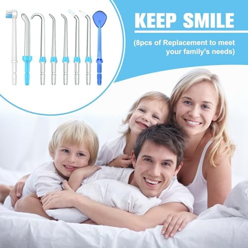 Replacement Tips for Waterpik Water Flosser,Replacement Classic Jet Tips Compatible with Waterpik Oral Irrigator,Replacement Brush Heads for Water pik,8 Pcs Replacement Parts for Water pik - Image 3