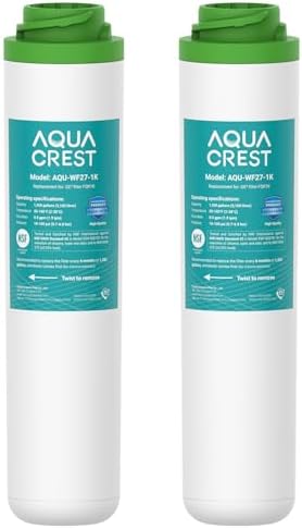 AQUA CREST FQK1K Water Filter Replacement for GE FQK1K, FQK2J, 2 Pack by AQUACREST