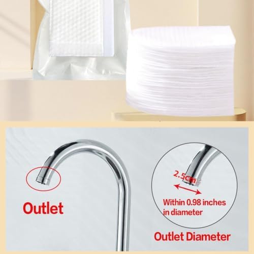 100 Pcs Faucet Filter Cotton Bag, Universal Faucet Filter Bags for Kitchen Sink, Non-Woven Replaceable Sleeve for Kitchen Bathroom - Image 4