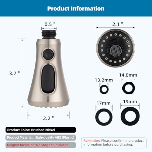 Hibbent NSF/ANSI/CAN 61 & 372 Certified Pull Down Kitchen Faucet Head - Image 5