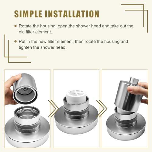 Replacement Shower Filter compatible with Jolie Shower Head Filter,3 Pcs - Image 3