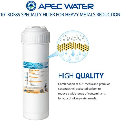 APEC Water Systems FI-KDF85 Iron and Hydrogen Sulfide Reduction Specialty Water Filter, 2.5"x10 - Image 3
