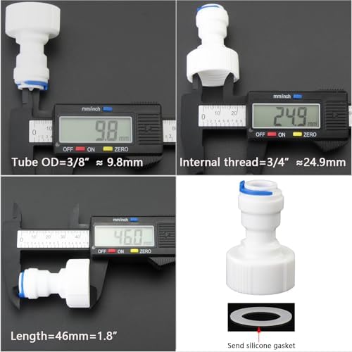 LYMLHVTG 3/4" Male & Female Elbow to 3/8" Push Fit Adapter for RO Filter - Image 4