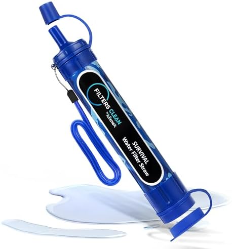 Filters-Clean Survival Water Filter Straw, 0.1 Micron Water Purifier by Kiknek
