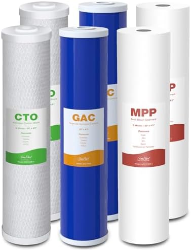 SimPure 3-Stage 20" x 4.5" Whole House Water Filter Replacement by SimPure_Water
