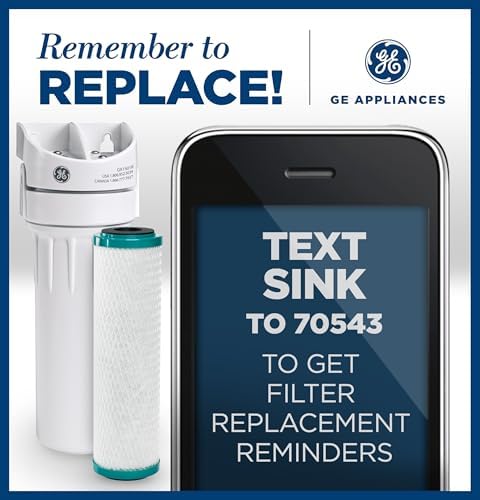 GE Single Stage Drinking Water System Replacement Filter, Fits GX1S01R Under Sink Filtration System, Replace Every 6 Months, FXUVC - Image 2