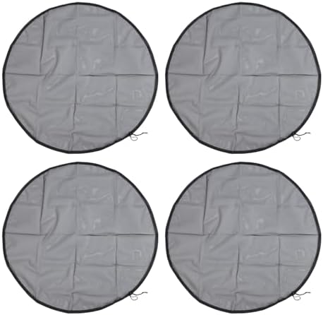 Chrees 4pcs Rain Drum Mesh Cover Tear with Drawstring for Water Bucket Netting Screen 37.4 Inches for Lawns and Porch - Image 6