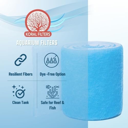 Premium Aquarium Filter Media Pad - Cut-to-Fit Roll, Fresh and Saltwater Safe, Blue & Dye-Free Options, Made in USA (Blue Bonded, 12"x120" (10 ft) x0.75) - Image 6
