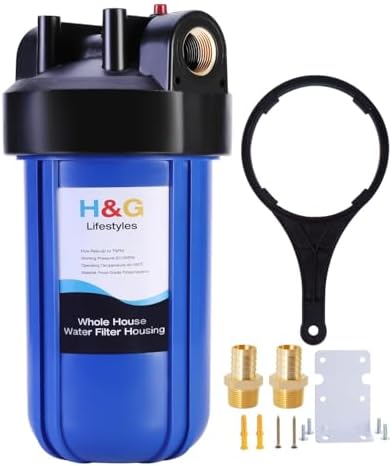 H&G Lifestyles Water Filter Housing 10 Inch, Water Filter Canister 10 x 4.5 by HGLifestyles