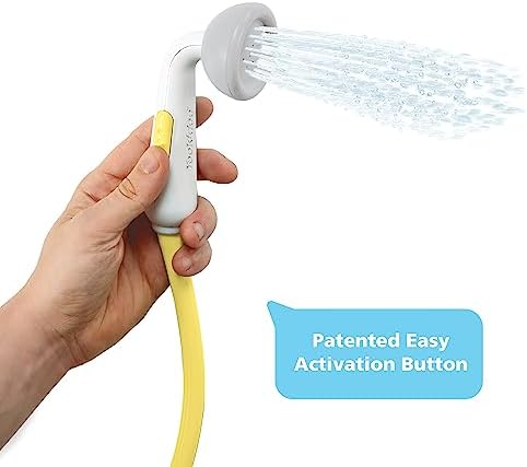 Yookidoo Baby Bath Shower Head - Elephant Water Pump and Trunk Spout Sprayer and Rinser-Control Water Flow from 2 Knobs Baby Bath Time Essentials for Newborn Babies in Tub Or Sink (Yellow) (Pack of 2) - Image 6