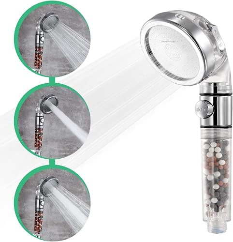 StoneStream Filtered Shower Head Handheld, High Pressure, for Hard Water by StoneStream