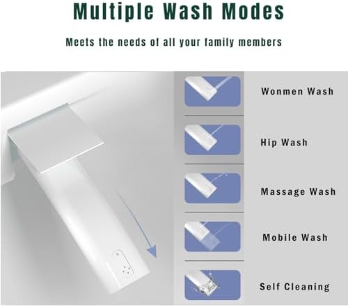 WinZo Tankless Smart Toilet With Bidet Built In, One-piece Bidet Toilet, Auto Flush, Auto Open & Auto Close,Heated Seat, Warm Water and Dry,Foor Sensor/Remote Control - Image 5