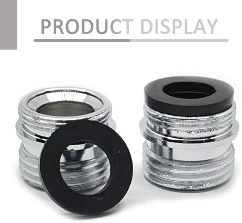 2 Pcs 20mm Male to G1/2 Male Thread Metal Faucet Adaptor,Brass Kitchen Sink Aerator Adapter,For Connecting Water Filter,Garden Hose,With Gaske - Image 4