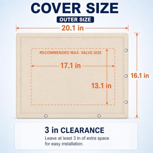 Backflow Preventer Cover Insulated Pouch, 30 x 24 Inch 5-Layer Winter Freeze Protection for Outdoor Sprinkler Valves and Pipes, Includes 10 Cable Ties and 1M Self-Fusing Silicone Tape (20X16) - Image 7