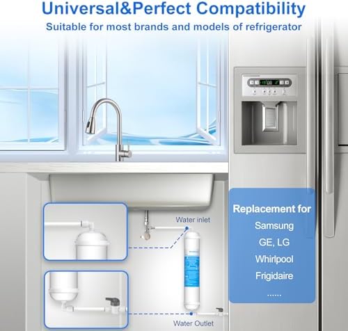 Inline Water Filter - 1/4"Push Connect for Refrigerator & Ice Maker(2 Pack) - Image 6