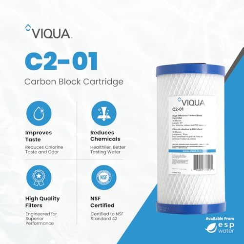 Viqua C2-01 Carbon Block Water Filter Cartridge, 10x4.5 Inch - Image 3