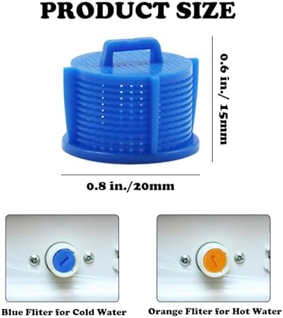 20Pcs Washing Machine Water Filters, AGM73269501 Washing Machine Filters Washing Machine Lint Filter Replacements Double Color Water Hose Filters, Washer Water Inlet Valve for Home Laundry Supplies - Image 2