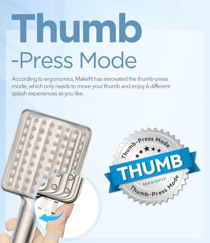 MakeFit Filtered Shower Head with Handheld,High Pressure,6 Modes - Image 2
