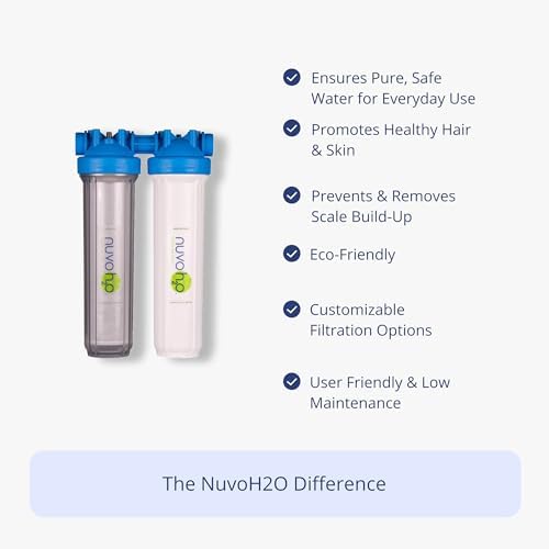 NuvoH2O Replacement Cartridge for Whole Home Duo System, Advanced 2-Stage Citrus Filtered, Salt-Free Water Filter System + Water Softener and Carbon Filter – Healthy & Pure Water - Image 4