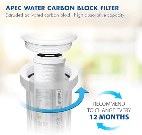 APEC Water Systems 23-CAB10 US MADE 10” x 2.5” Carbon Block Water Filter For Reverse Osmosis System - Image 4