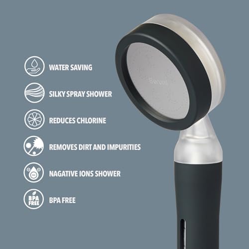 Barumi Pluo Handheld Filtered Shower Head - Black Finish | Vitamin C Filter for Healthy Skin & Hair | High Pressure Soft Spray | Dual Filtration Removes Chlorine & Impurities | Gentle Shower for Pets - Image 6