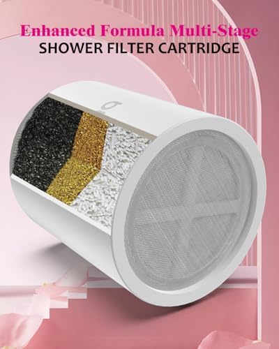 Enhanced Formula Multi-Stage Shower Filter Cartridge,Universal replacement filter cartridge, Remove Chlorine Heavy Metals and Other Sediments, Reduces Dry Itchy Skin, Dandruff.Pack of 1 - Image 5