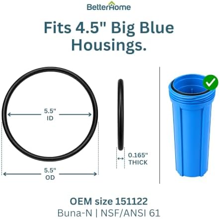 Replacement 151122 O-Ring (3 Pack) Made Specifically for Pentair Pentek Big Blue Water Filter Filters OEM Size ORing NSF 61 Buna-N Rubber - Image 7