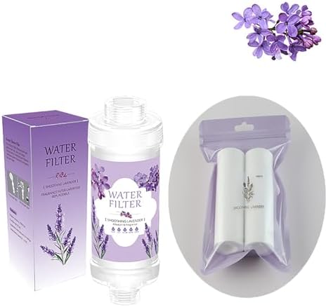 Vitamin C Shower Filter for Hard Water Filter + 2 Shower Aromatherapy Replacement Cartridge Bathroom Accessories Remove Chlorine Fluoride Heavy Metals Lavender by Unknown