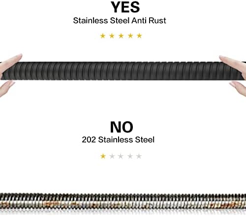 RUMOSE 118 inches Extra Long Shower Hose, Black - Image 4