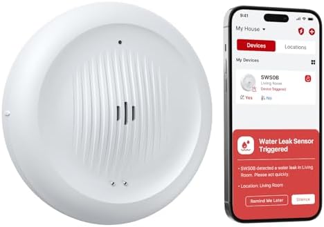 X-Sense 2-in-1 Wi-Fi Water Leak Detector & Freeze Detector, No Hub by X-Sense